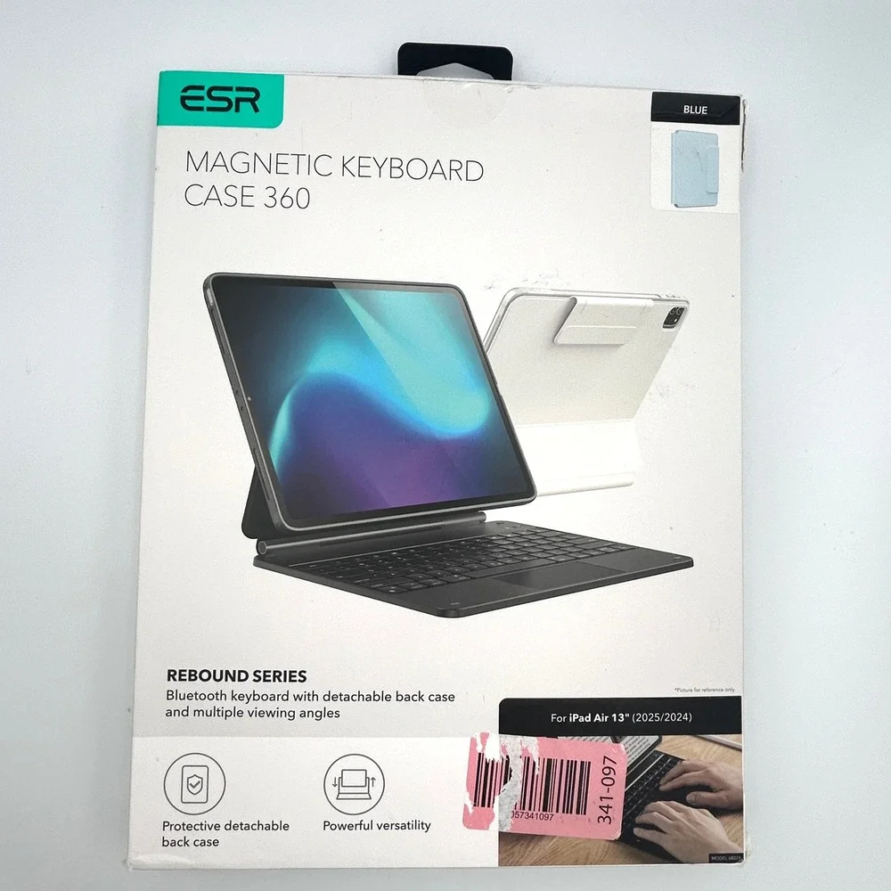 ESR Ipad Air 13 Inch Case Keyboard M4/M3/M2, 2026/2025/2024 Magnetic‎ Stand Blue